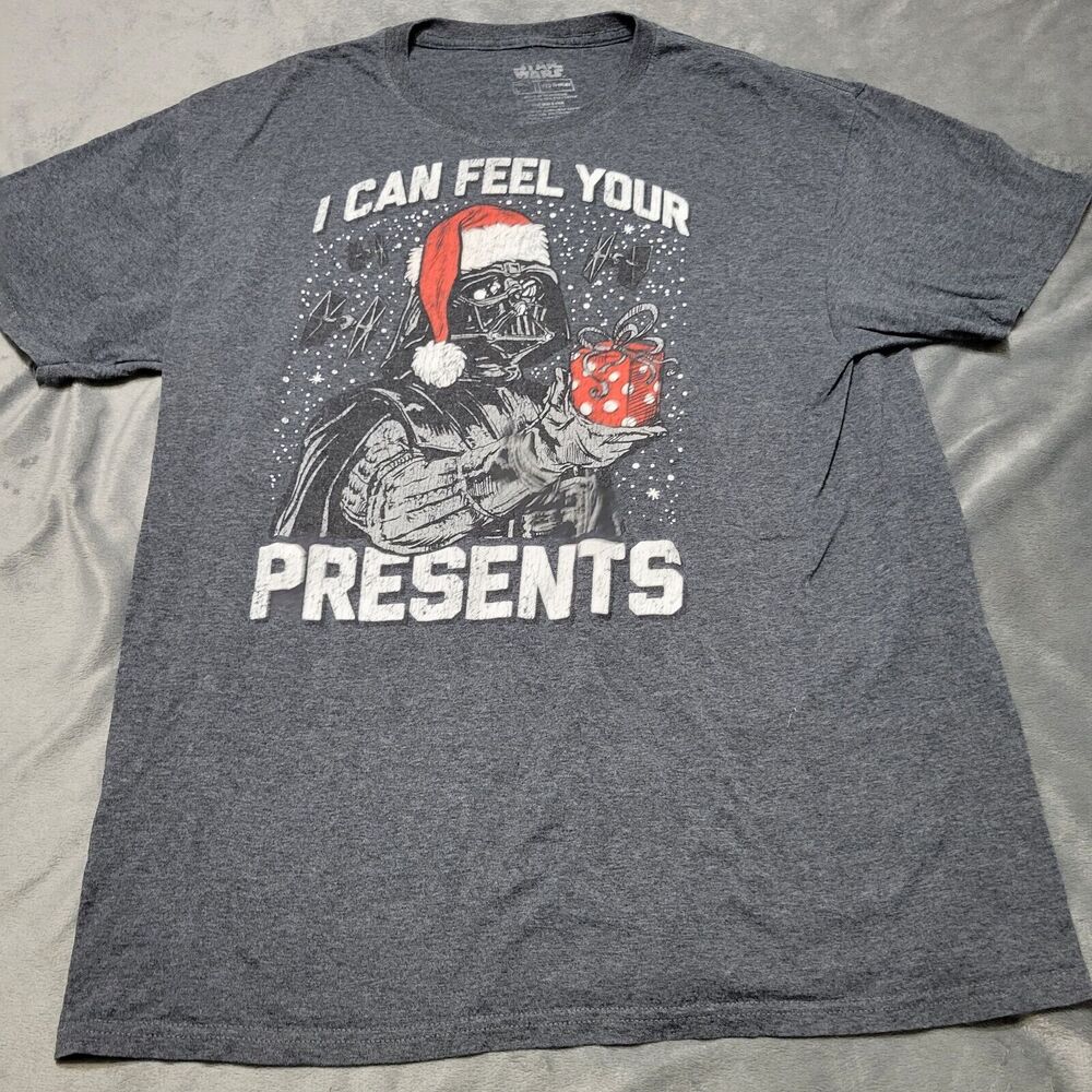 Star Wars Shirt Mens Large I. An Feel Your Presents Comfort Stretch Graphic Tee